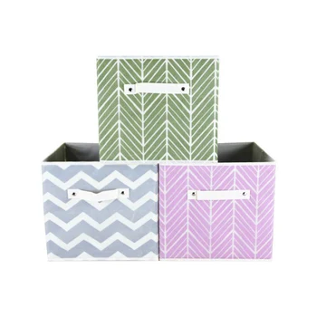 

Large Storage Basket Collapsible Decorative Rectangle Storage Bin Box with Handles for Office Home Organization