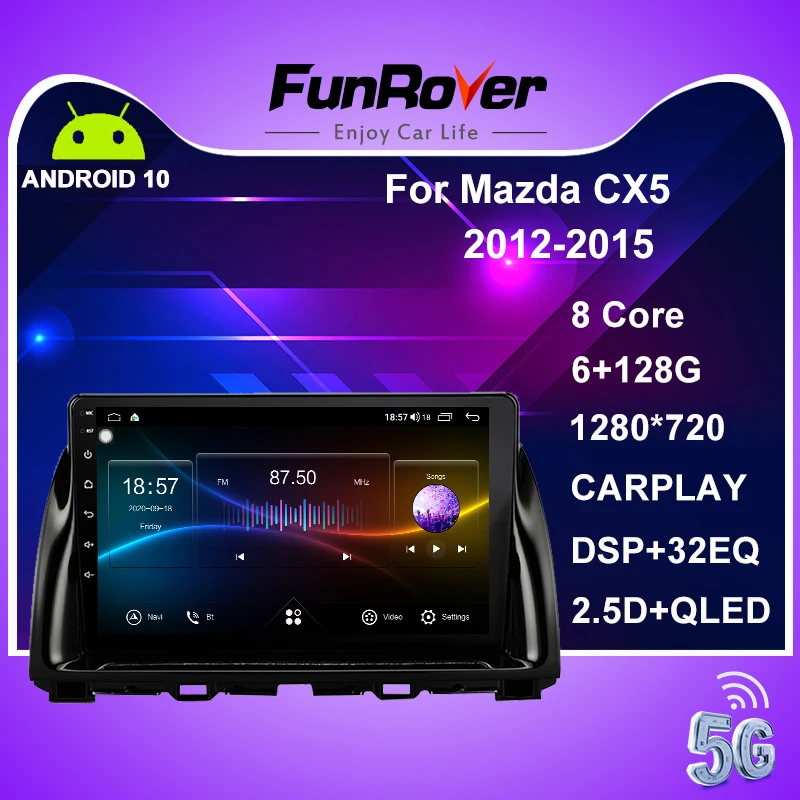 FUNROVER 6G 128G DSP для Mazda CX5 CX-5 CX 5 KE 2012 2015 автомобильный Радио мультимедийный видео плеер