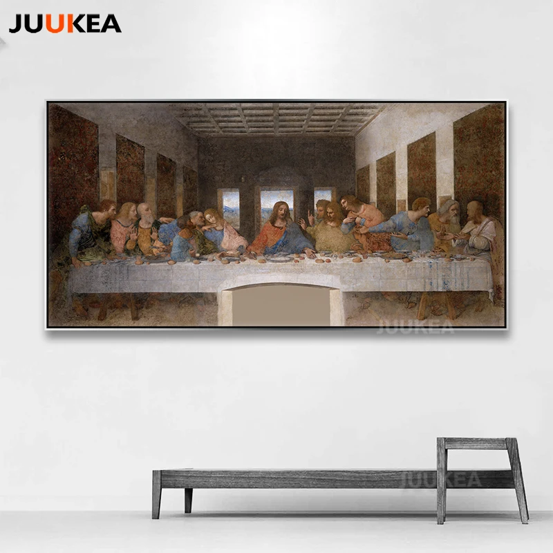 

The Last Supper Leonardo Da Vinci High Resolution Classic Large Size Canvas Print Painting Art Poster Wall Picture Home Decor