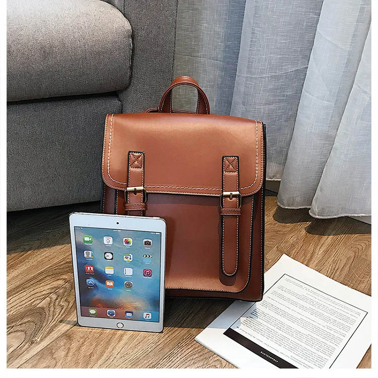 2019 New Luxury Designer Backpacks Women High Quality Yellow Square Backpack Leather Fashion Brand School bag for Teenager Girls (6)