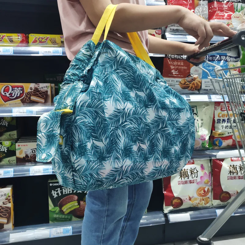 

Ladies go out portable messenger bag portable large-capacity reusable drawstring eco-friendly shopping bag