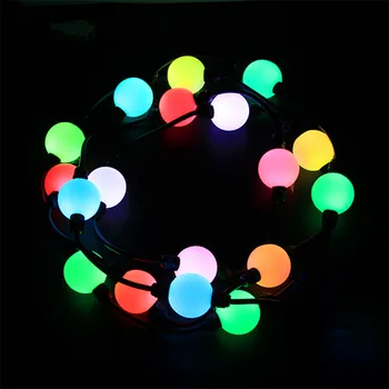 

50mm 360 Degree lighting led pixel ball,IP68;DC12V;WS2811 IC;1.44W/ball;addressable RGB full color;40pcs/strand;xConnect pigtail