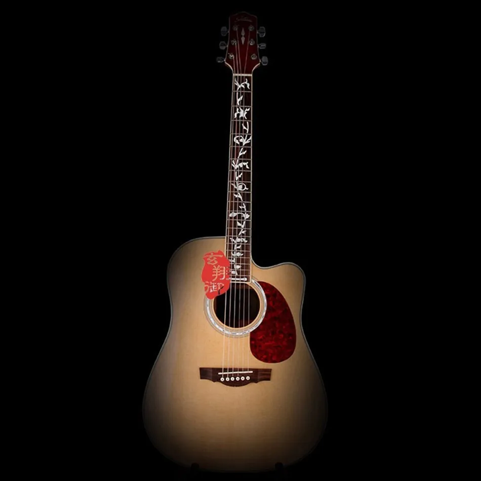 Гитара Шея Лада доска Лада DIY Украшение Наклейка для электрической акустической гитары Дерево жизни наклейка серебряный белый жемчуг