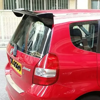 

AITWATT Car Styling Car Black Spoiler ABS Plastic Rear Trunk Boot Wing Rear Lip Roof Tail White Spoiler For Honda Fit 2004-2007