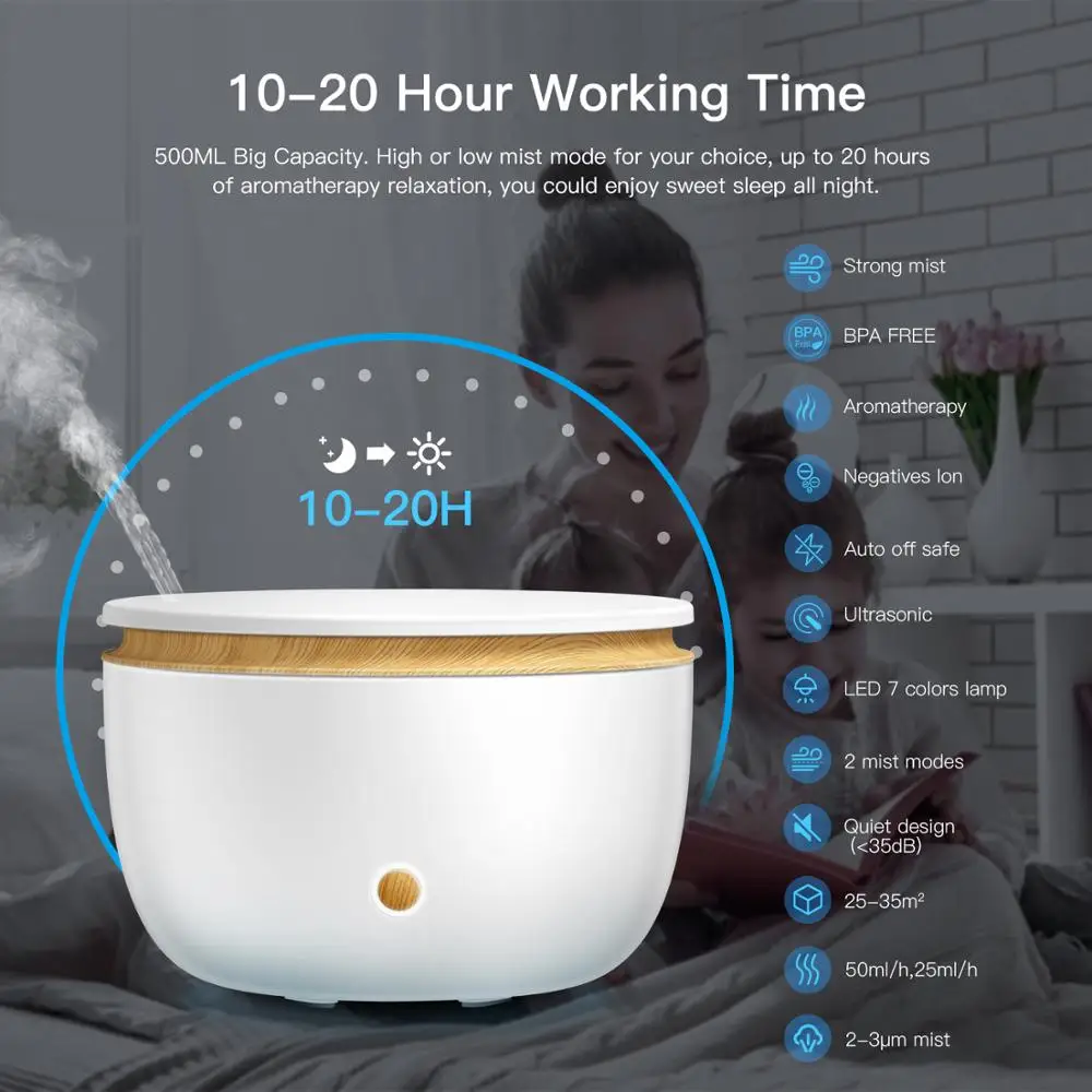Günstige GXDiffuser Smart Wifi Drahtlose Öl Diffusor Luftbefeuchter App Voice Control Aromatherapie Diffusor mit Amazon Alexa Google Hause