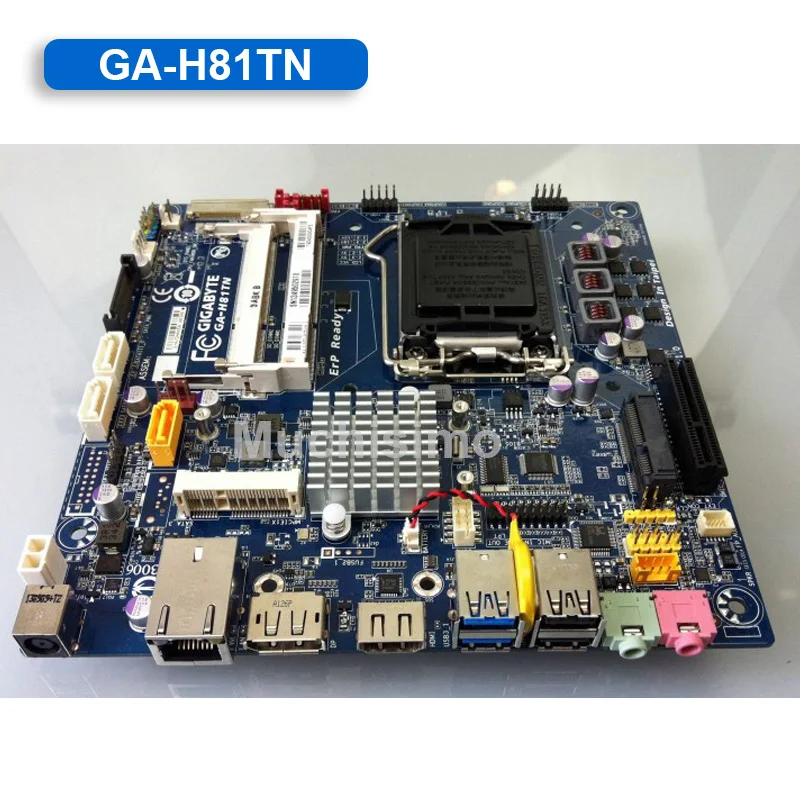 Материнская плата GIGABYTE GA-H81TN для настольного компьютера LGA1150 DDR3 16G Mini-ITX H81TN PCI Express x4 слот используется оригинальная материнская плата