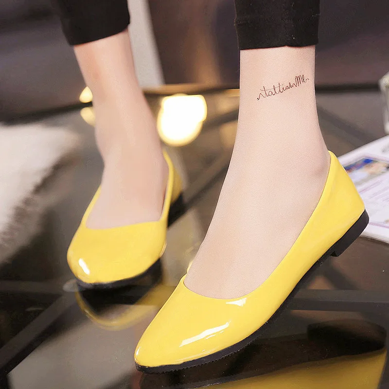 

Spring 2016 Four Seasons New Style Korean-style Casual Small Leather Shoes Ladies' Flat Heel Flat Shallow Mouth round Shoes WOME