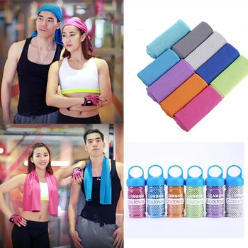 

New Sale Drop Shipping Sport Ice Towel Utility Enduring Instant Cooling Face Towel Heat Relief Reusable Chill Cool Towel