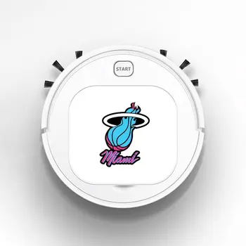 

Smart Robot Vacuum Cleaner Rechargeable USB Auto Sweeping Mop Clean Robot Sweeping Cleaner Miami Heat Logo