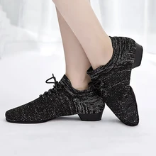 USHINE BD57 новые носки танцевальная обувь Мягкая ChaCha Учительская тренировочная современная танцевальная обувь для латинских танцев Женская балетная обувь для йоги