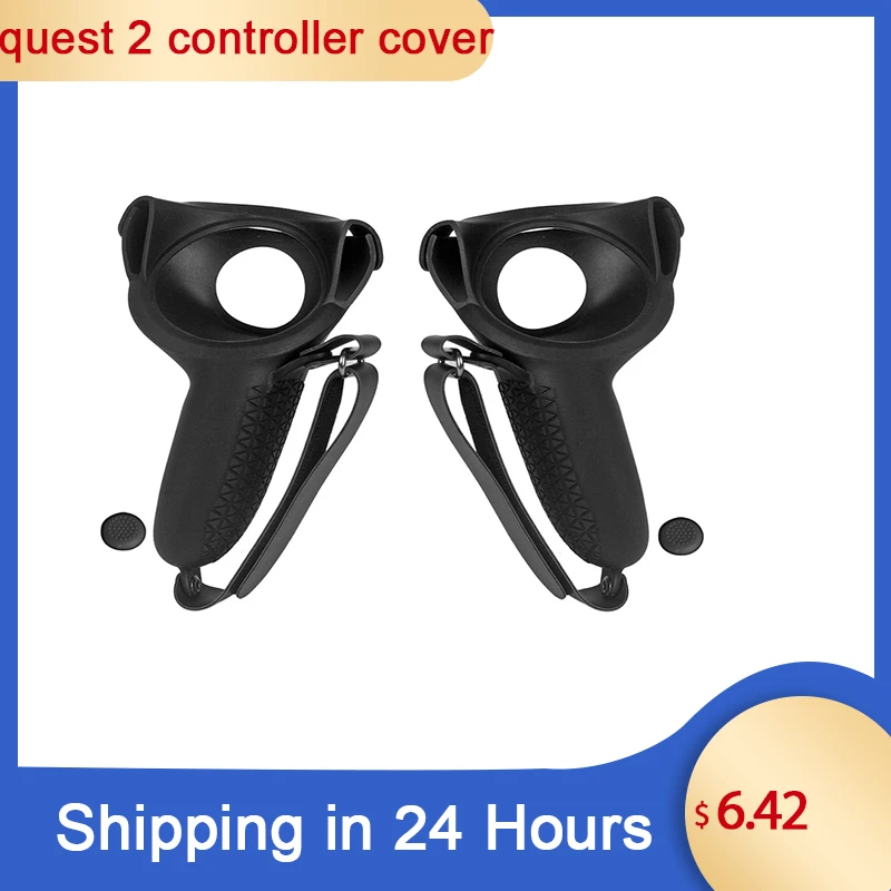 Cubierta protectora de VR para Oculus Quest 2, funda de controlador táctil VR con empuñadura de correa de nudillo para Oculus Quest 2