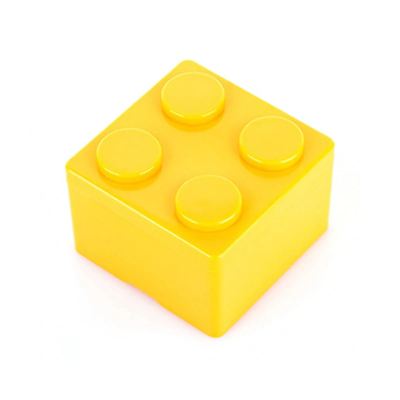 Yellow Desktop Sundries Keeping Container Drawer Organizer Stationery Case Building Block Shapes Storage Box Plastic Stackable Box - Цвет: Yellow