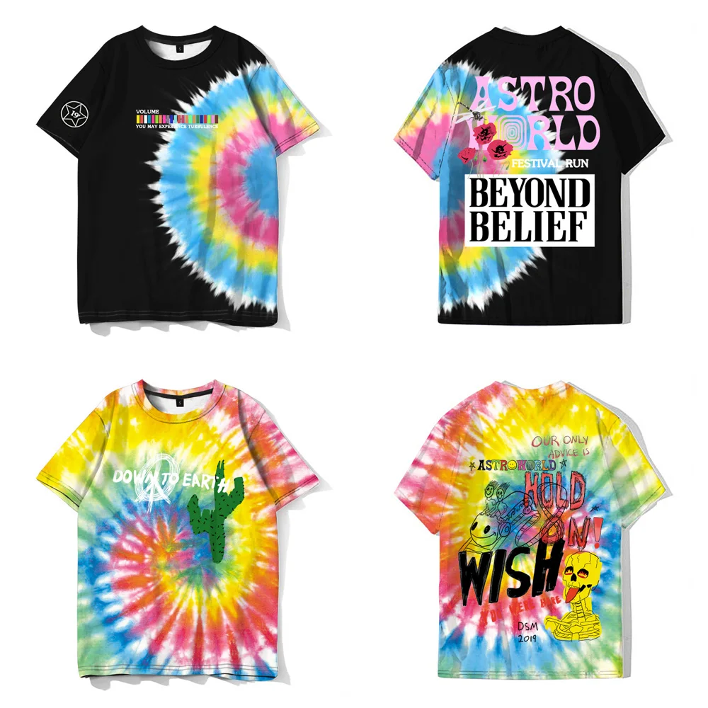 

ASTROWORLD Travis Scott Astroworld Festival Running T-Shirt New Fashion Hip Hop Harajuku Tee Tops Camiseta
