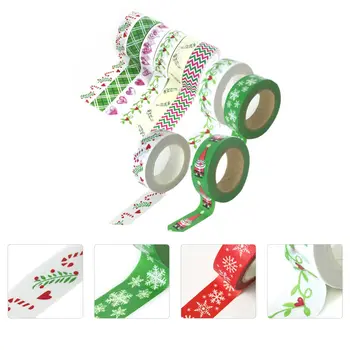 

10PCS Xmas Washi Tape DIY Washi Tape Decor DIY Stationery Tape DIY Hand Account Tape for Xmas School