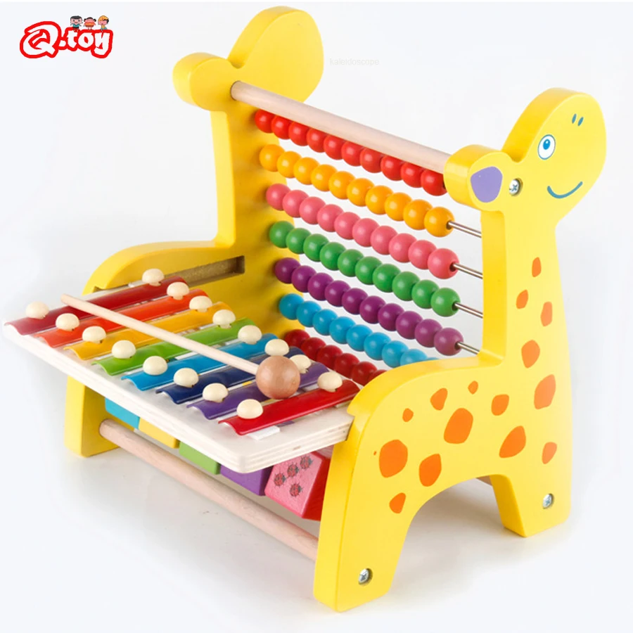 Креативная многофункциональная деревянная игрушка ксилофонная музыка подсчет