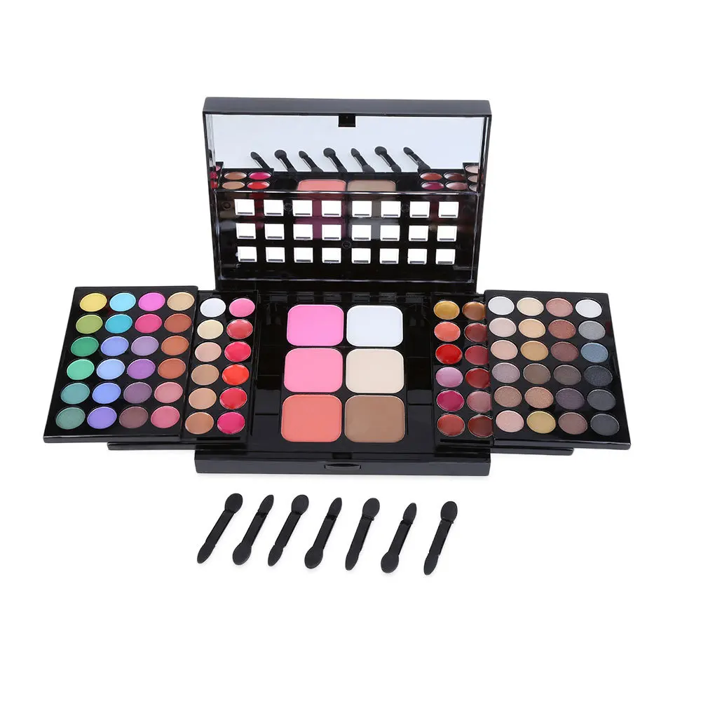 

78-Color Eyeshadow Push-Pull Double Layer Eye Shadow Box Lip Gloss Blush Concealer Makeup Composite Manufacturers Direct Selling