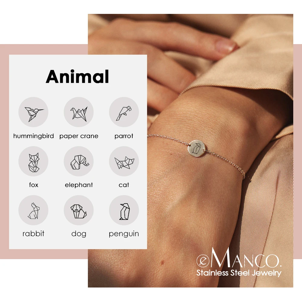 Женские браслеты eManco дизайнерские из нержавеющей стали 316L аксессуары для женщин