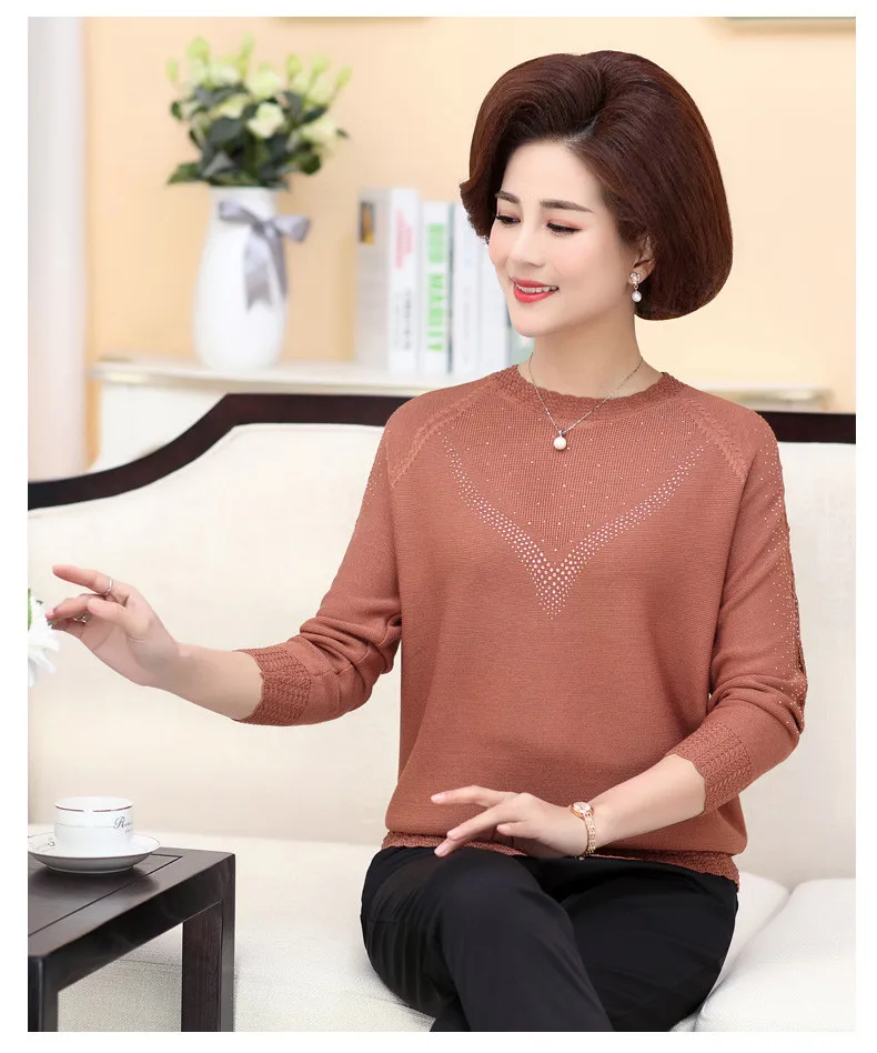 XJXKS Fashion hollow all-match exquisite women sweater autumn winter new plis size wool knitted sweater women pullover