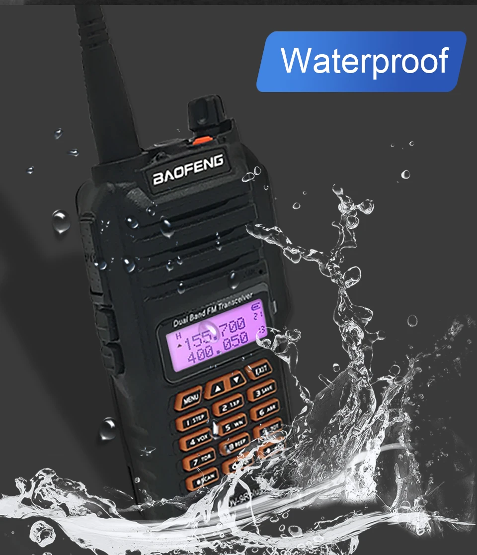 Baofeng UV-9R PLUS 10 Вт Водонепроницаемая рация Двухдиапазонная UHF VHF морская ветчина CB радиопередатчик PMR 446 UV 9R передатчик