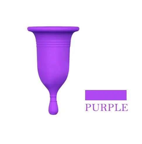 2PC New Feminine hygiene Menstrual cup for Women Menstruation Copo Medical silicone Cup Reusable lady cup than pads - Цвет: 2 PC PURPLE