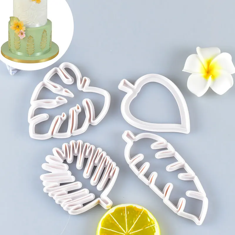 

Fondant Cutters Cake Cookie Embossing Mold Tropical Leaf Shape 3D Baking Utensils Fashion Practical Useful Kitchen Bar Supplies