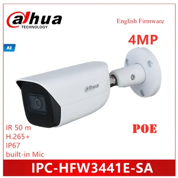 

Dahua 4MP Network Camera IPC-HFW3441E-SA Lite AI IR Fixed focal IP Camera Starlight built-in Mic CCTV Camera