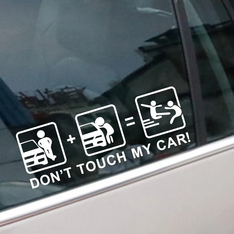 

ins Hot Creative Car Window Sticker " DON'T TOUCH MY CAR " Safety Warning Car Motorcycles Stickers Decal Styling Accessories