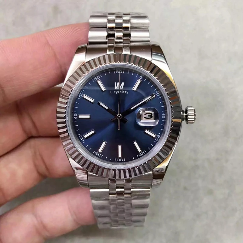 Reloj Mecánico de lujo para hombre, resistente al agua, cristal de zafiro, automático, de pulsera, de acero inoxidable