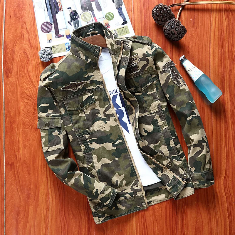 

New Style American-Style Military-Style Camouflage Jacket Men's Autumn And Winter Stand Collar Trend MEN'S Jacket