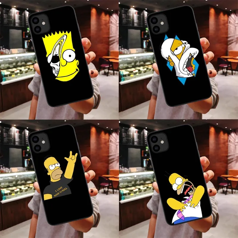 Гомер J. Симпсон силиконовый чехол для мобильного телефона чехлы iPhone 11 pro 6 6s 7 8 plus X
