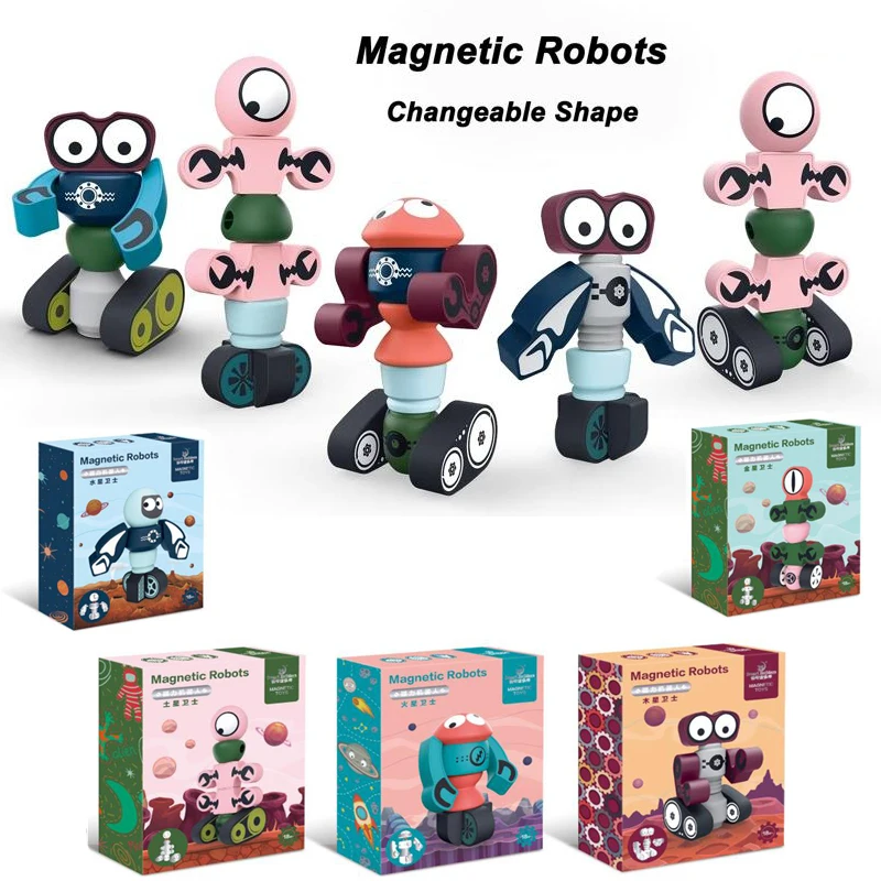 Магнитный Робот строительные блоки игрушка Звездные войны деформация робот игрушка для детей головоломка сборка игрушка Подарки для детей