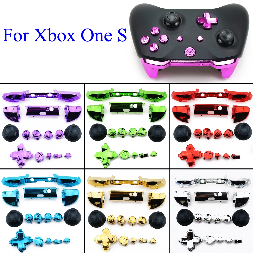 Yuxi Placcatura Rb Lb Paraurti Rt Lt Pulsanti Trigger Kit Mod Per Microsoft Xbox One S Slim Controller Analog Stick Dpad