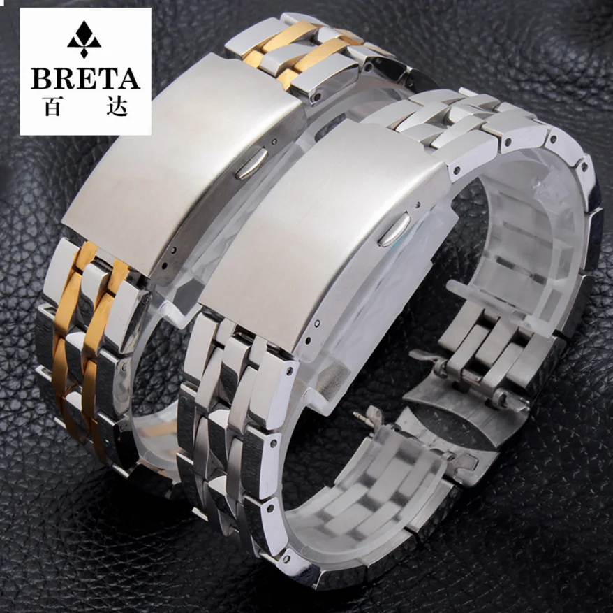 Ремешок BRETA из нержавеющей стали для tissote 1853 T17/ T461/ prc200 /T019/ T055 19 мм 20 мм|Ремешки