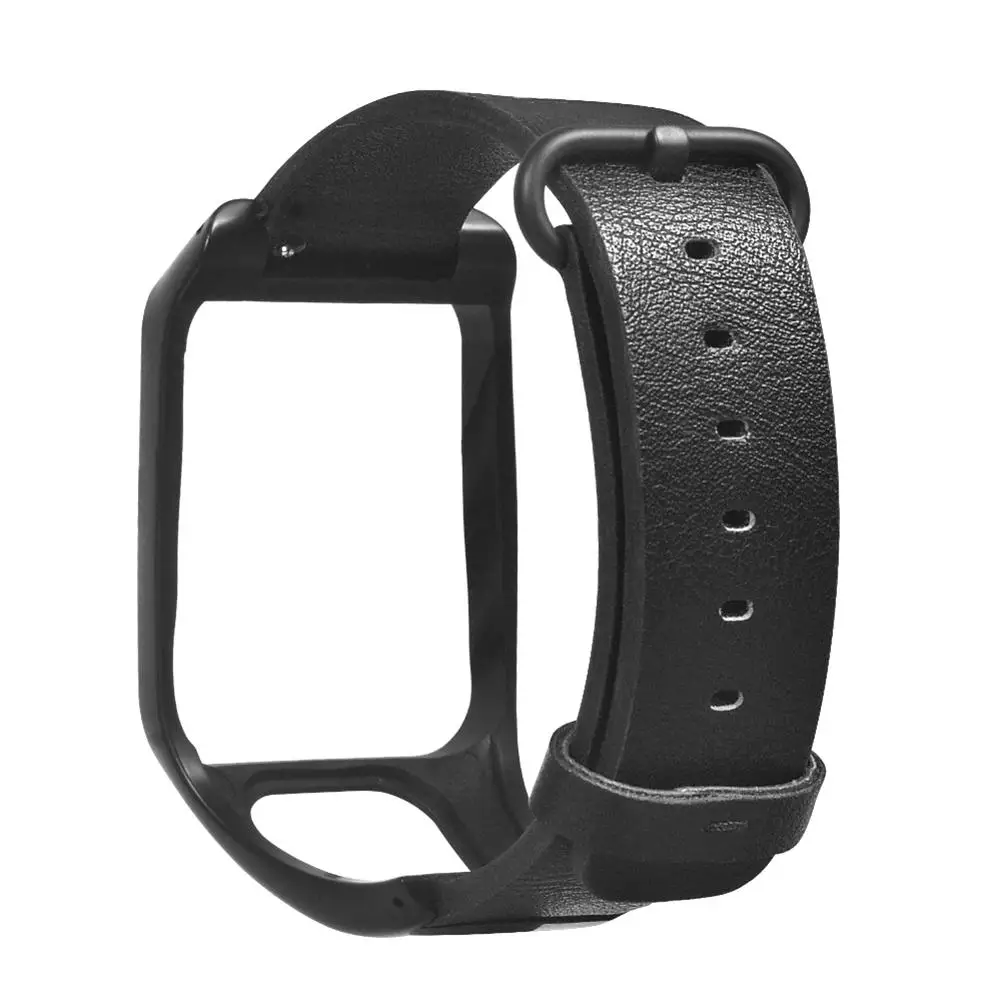 ABS+ кожаный сменный ремешок для наручных часов браслет регулируемые часы ремешок водонепроницаемые аксессуары для TOMTOM Runner 3/Adventurer