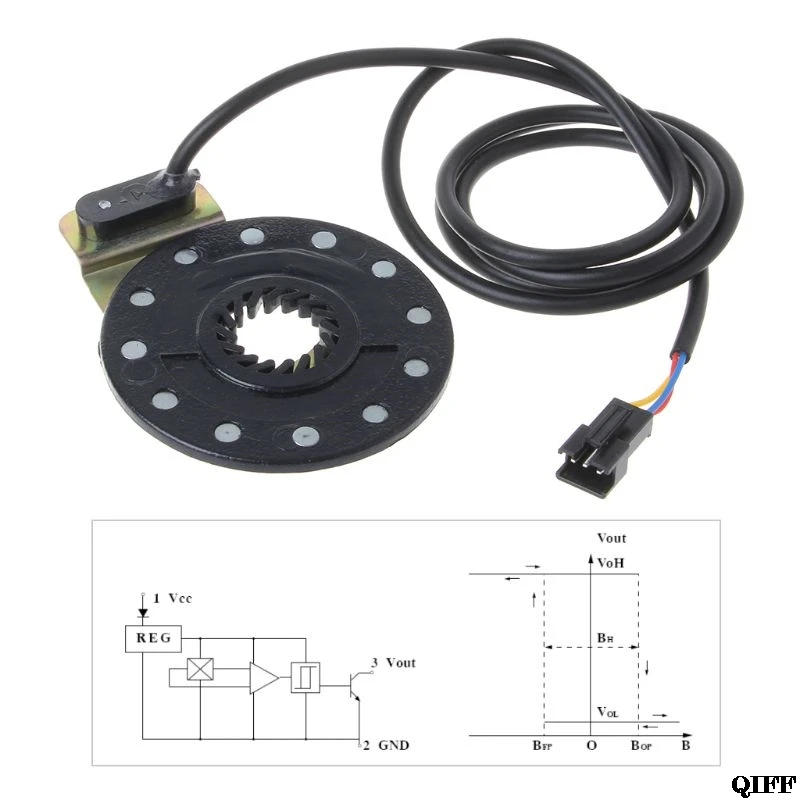 Импульсный датчик мощности для транспортного средства, литиевый аккумулятор для электровелосипеда, стандартный усилитель 12 магнитных 90 см, длина линии