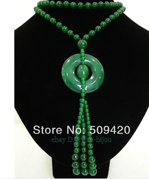 Бесплатная доставка&gt благородный бисер из зеленого нефрита длинное ожерелье