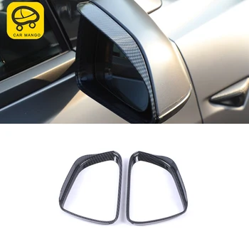 

CarManGo For Tesla Model 3 2017-2020 Car Side Rearview Mirror Visor Shield Cover Sticker Frame ABS Carbon Exterior Moulding Trim