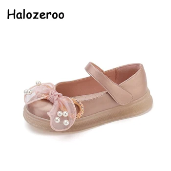 

Autumn Kids Princess Shoes Children Bow Pink Shoes Baby Girls Brand Dance Flats Pearl Dress Shoes Soft Fashion Mary Jane 2021