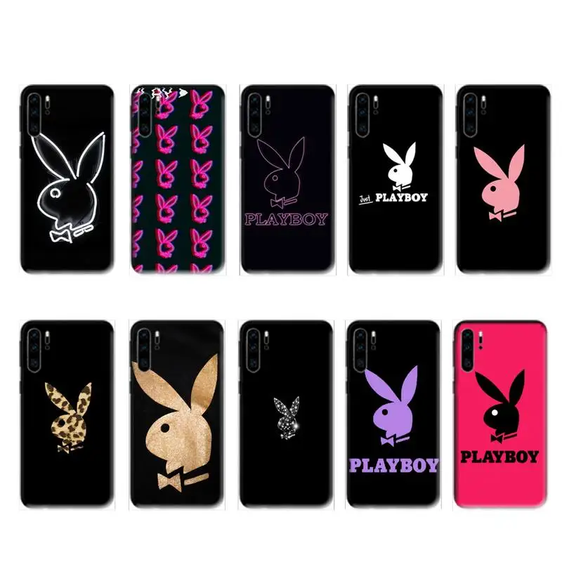

FFboost luxury brand play boy case for huawei p20 p30 p40 pro mate 10 20 30 pro lite p smart y7 2019 plus nova 3I cases cover