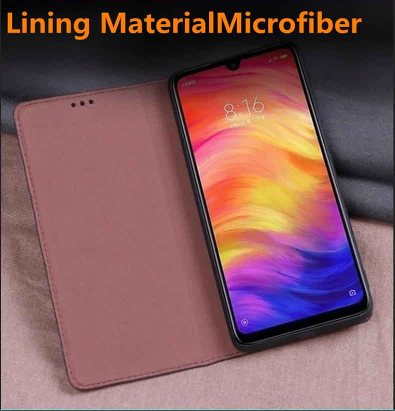 Luxury Natural Leather Magnetic Phone Bag Cases For Xiaomi Redmi Note 8 Pro/Redmi Note 8 Flip Covers Holster Coque Stand Funda