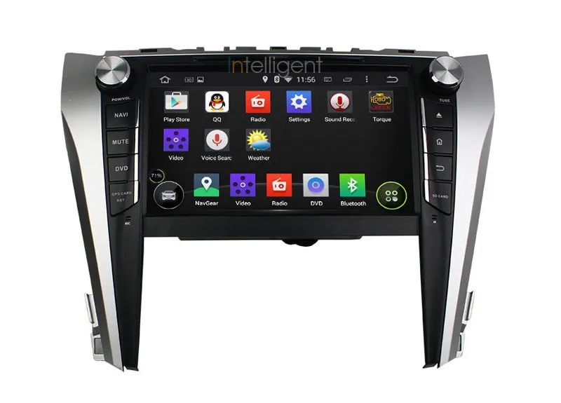 Top Quad core 1024*600 HD screen Android 9.0 Car DVD GPS radio Navigation for Toyota Camry, Aurion,Daihatsu Altis 2015-2016 0