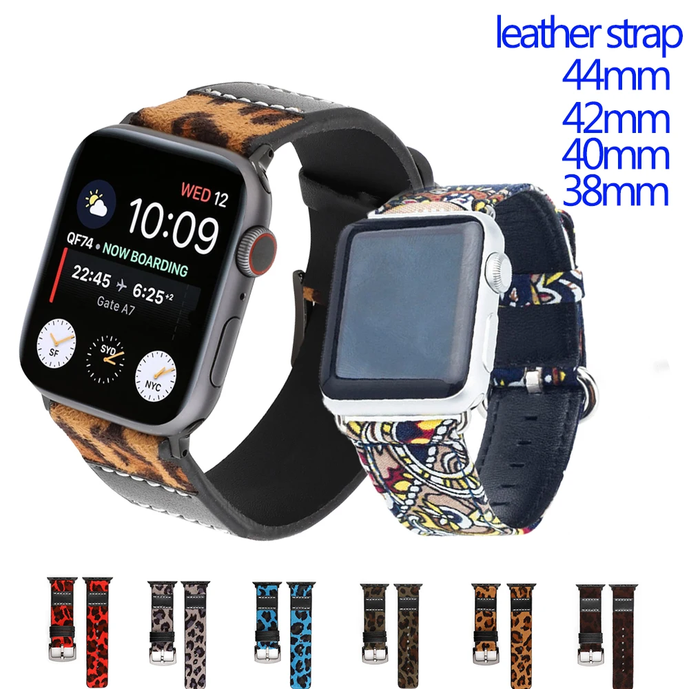 Ремешок из натуральной кожи для apple watch 5 band iwatch 4 44 мм 40 3 2 1 42 correa аксессуары
