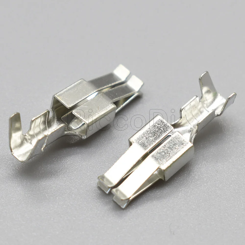 50 Pcs 주석 도금 6.3mm 와이어 커넥터 핀 G214 압착 단자 Koose 핀 DJ6212-E6.3