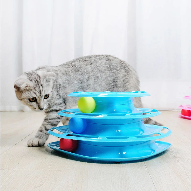 Новинка, забавные пластиковые игрушки для домашних животных, кот, сумасшедший диск с шариком Интерактивная развлекательная тарелка, игровой диск, поворотный стол для кошек, интеллектуальные игрушки, удобные