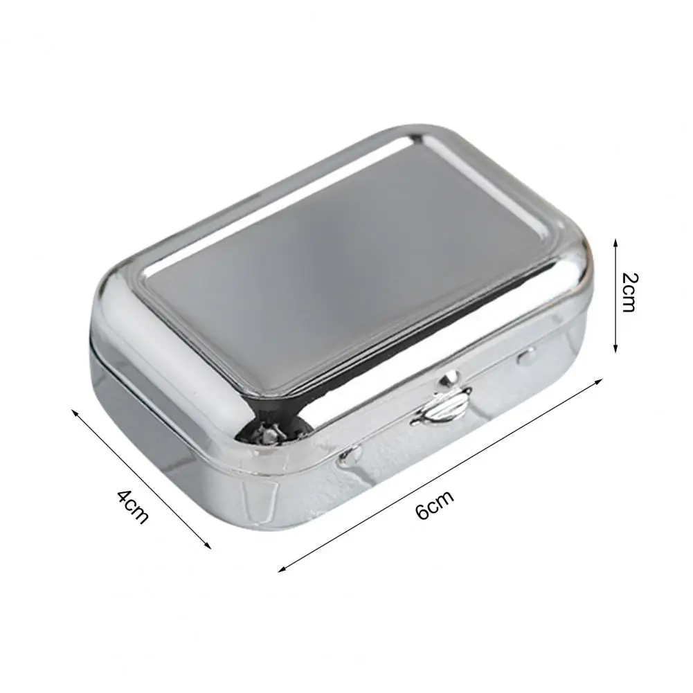 Square Metal Ashtray Holder with Lockable Lid Portable Desktop Smoking Tobacco Ash Storage Case