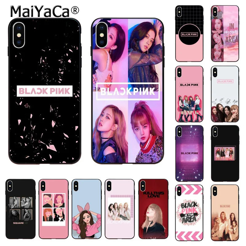 

MaiYaCa BLACK PINK BLACKPINK kpop collage Black Phone Cover for Apple iphone 11 pro 8 7 66S Plus X XS MAX 5S SE XR Cases