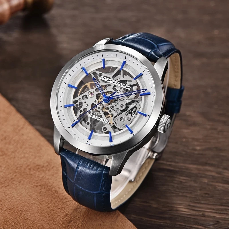 Mechanical Watches Men Automatic Skeleton Waterproof PAGANI DESIGN