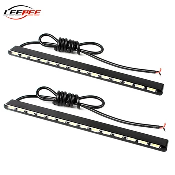 

LEEPEE Chip 7030 14 LEDs Daytime Running Light LED Daylight SMD Auto Car Accessories DRL Led Strip Fog Light Super Bright 2PCS
