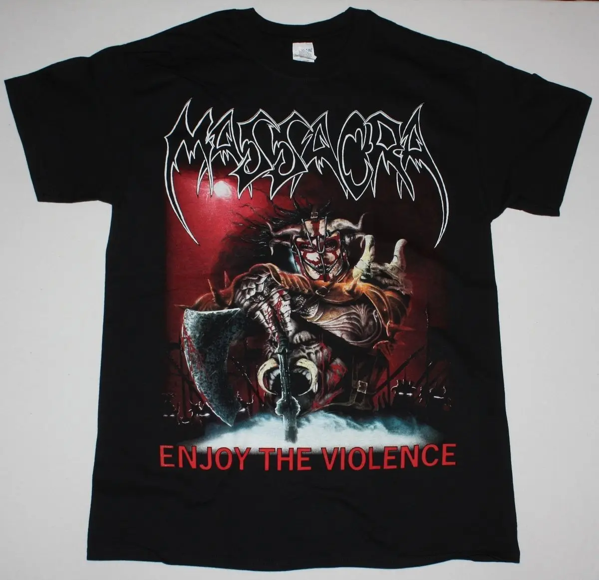 MASSACRA ENJOY THE VIOLATION DEATH THRASH METAL LOUDBLAST новая черная футболка новейший Топ Модная