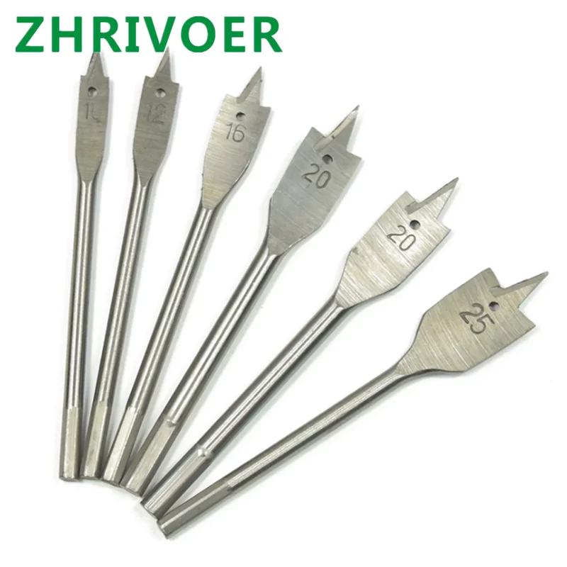 Three point woodworking flat drill woodworking drill hexagon shank hole opener set flat drill hole opener wholesale